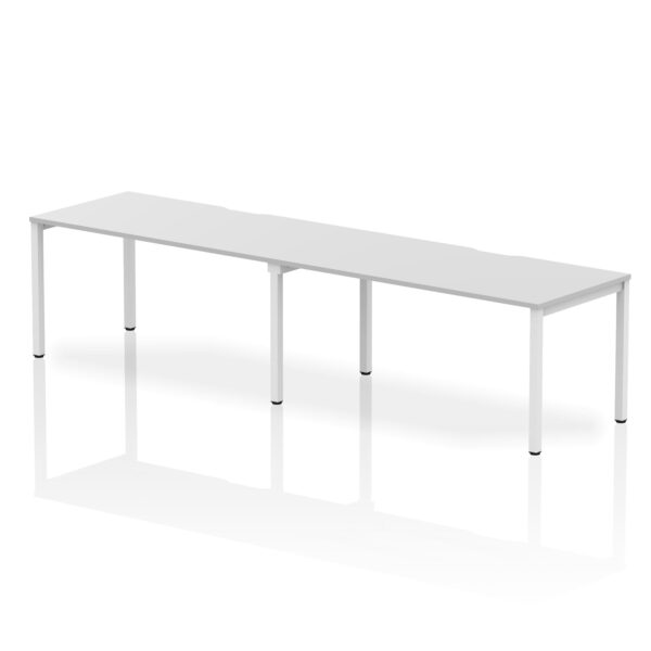 Dynamic Evolve Plus 1600mm Single Row 2 Person Desk White Top White Frame BE346