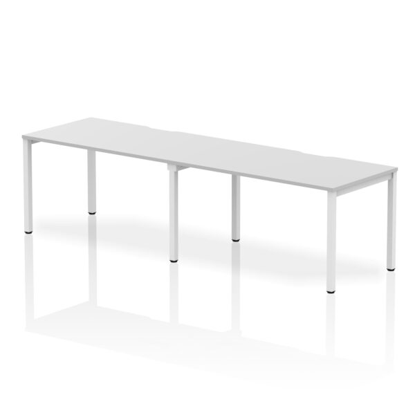 Dynamic Evolve Plus 1400mm Single Row 2 Person Desk White Top White Frame BE351