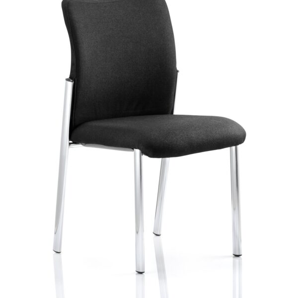 Academy Visitor Chair Black Fabric Back Without Arms BR000004