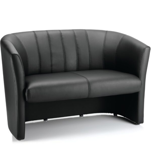 Dynamic Neo Twin Tub Soft Seating Sofa Black Leather Finish - BR000105
