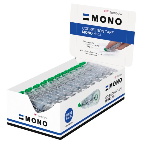 Tombow MONO Air Correction Tape Roller 4.2mmx10m White (Pack 15 + 5) - CT-CA4-20
