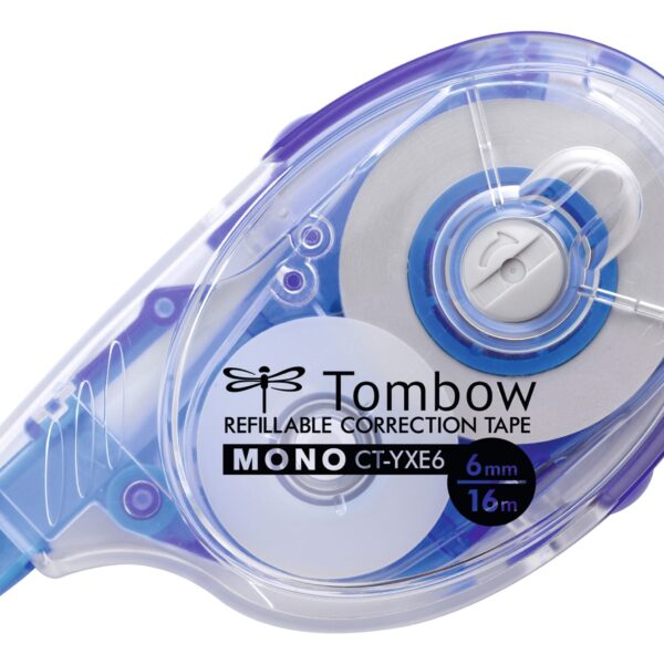 Tombow MONO YXE6 Refillable Correction Tape Roller 6mmx16m White - CT-YXE6