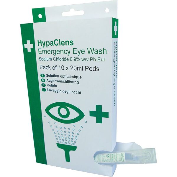 HypaClens Emergency Eye Wash Dispenser (10 x 20ml pods) - E4201