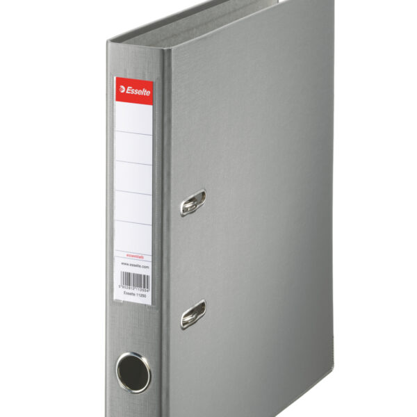 Esselte Essentials Lever Arch File Polypropylene A4 50mm Spine Width Grey (Pack 25) 81172