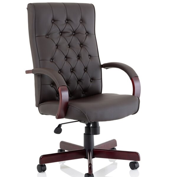 Chesterfield Executive Chair Brown Leather EX000003
