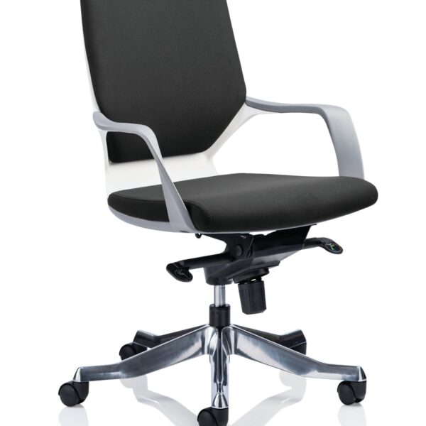 Xenon White Shell Medium Back Black Fabric EX000094