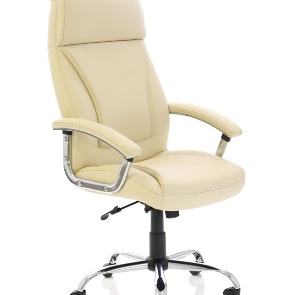 Penza Executive Cream Leather Chair EX000186