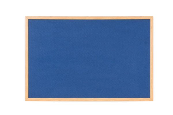 Bi-Office Earth Blue Felt Notice Board 22mm Oak Frame 2400x1200mm - FB8643239