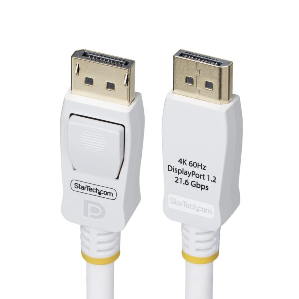 StarTech.com 10ft White VESA Certified DisplayPort 1.2 Cable with Latches