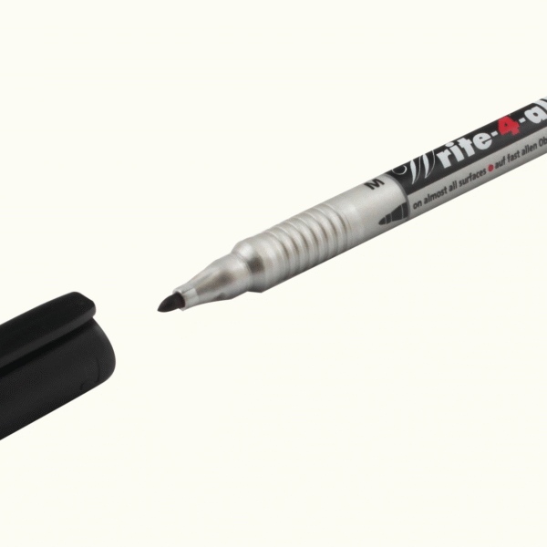 STABILO Write-4-All Medium Permanent Marker 1mm Line Black (Pack 10) - 146/46