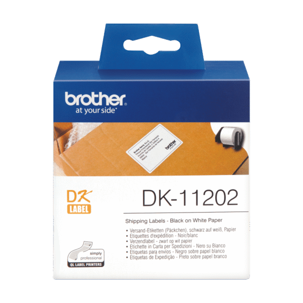 Brother Black On White Shipping Label Roll 62mm x 100mm 300 labels - DK11202