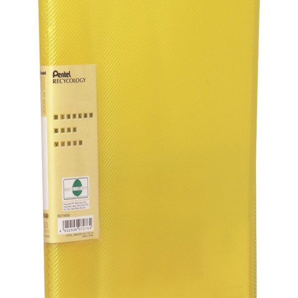 Pentel Recycology A4 Vivid Display Book 30 Pocket Yellow (Pack 10) - DCF343G