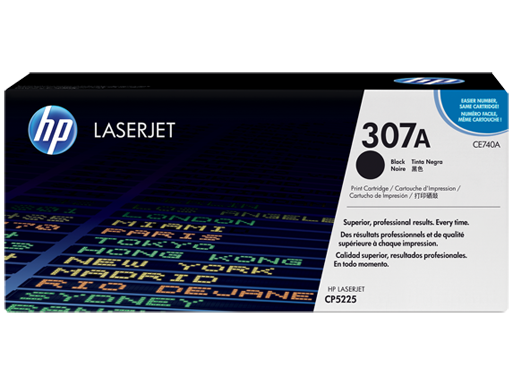 HP 307A Black Standard Capacity Toner 7K pages for HP Color LaserJet CP5225 - CE740A