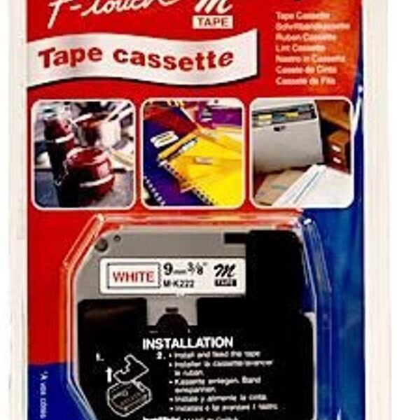 Brother Red On White PTouch Ribbon 9mm x 8m - MK222BZ