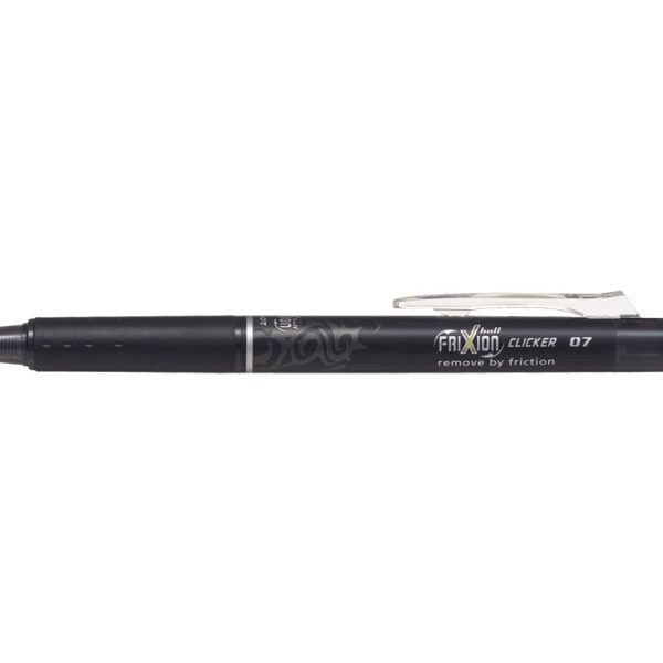 Pilot FriXion Clicker Erasable Retractable Gel Rollerball Pen 0.7mm Tip 0.35mm Line Black (Pack 12) - 229101201
