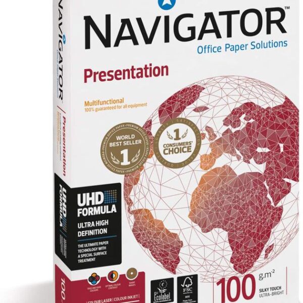 Navigator Presentation White Paper A4 100gsm (Box 5 Reams) NPR1000032