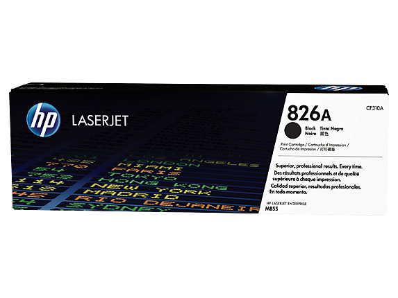 HP 826A Black Standard Capacity Toner 29K pages for HP Color LaserJet Enterprise M855 - CF310A