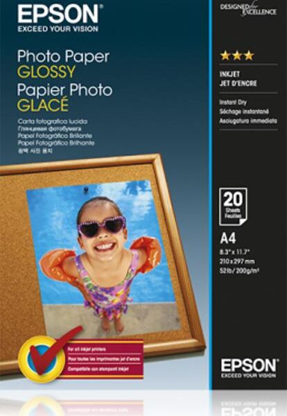 Epson A4 Glossy Photo Paper 20 Sheets - C13S042538