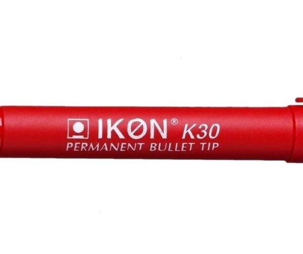 ValueX Permanent Marker Bullet Tip 2mm Line Red (Pack 10) - K30-02