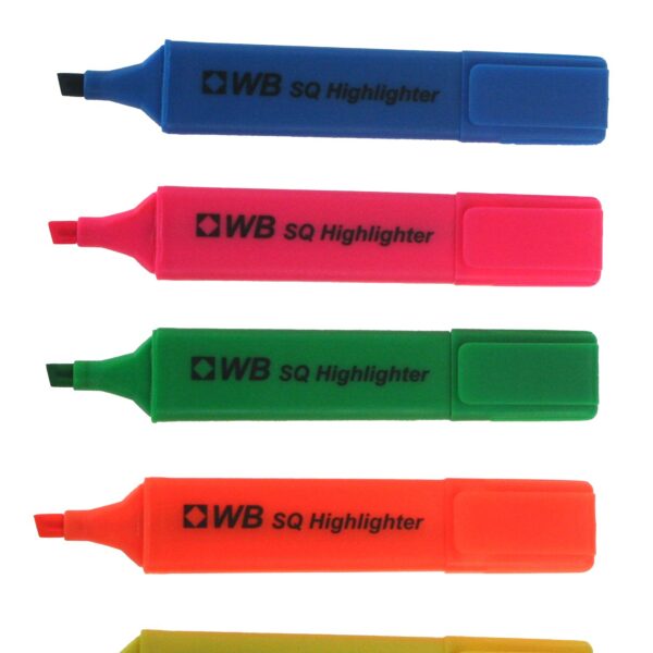 ValueX Flat Barrel Highlighter Pen Chisel Tip 1-5mm Line Assorted Colours (Pack 6) - 8440WT6