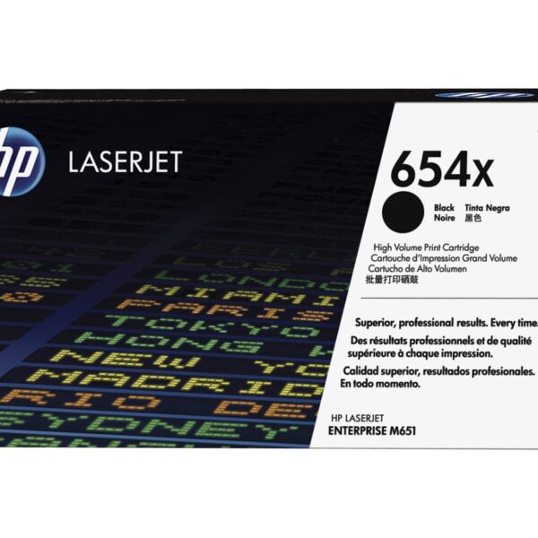 HP 654X Black High Yield Toner 20.5K pages for HP Color LaserJet Enterprise M651 - CF330X