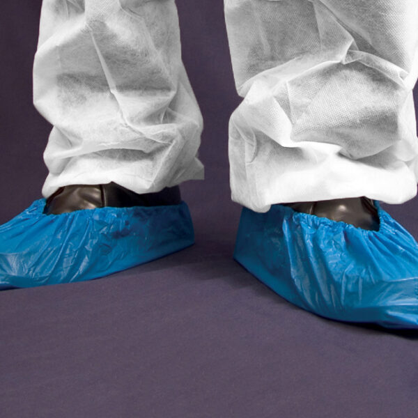 Shield Overshoes Polythene 14 Inch Blue (Pack 100) - DF01M