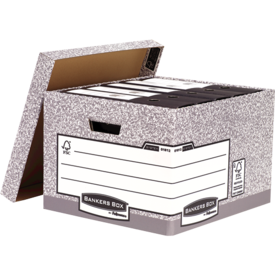 Fellowes Bankers Box System Large Heavy Duty R-Kive Storage Box Board Grey (Pack 10) 181201