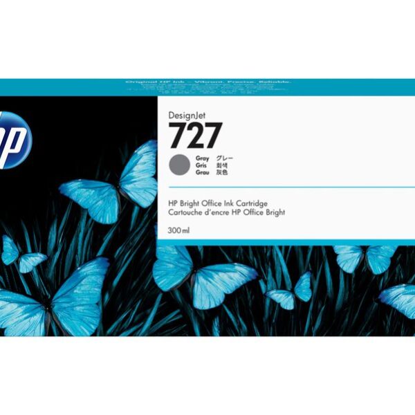 HP No 727 Grey Ink Cartridge 300ml - F9J80A