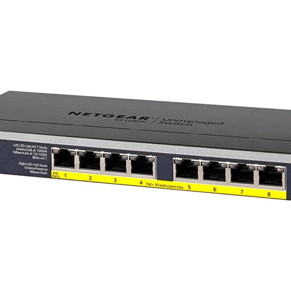 Netgear Unmanaged 8 Port PoE Gigabit Network Switch