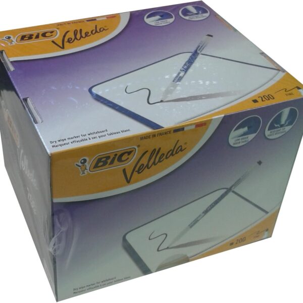 Bic Velleda 1721 Whiteboard Marker Bullet Tip 1.5mm Line Black (Pack 200) - 929178