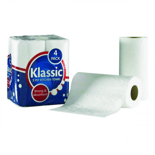 ValueX Kitchen Rolls 2 Ply W 210mm x L 10M White 6 Packs x 4 (Pack 24) - KTK24