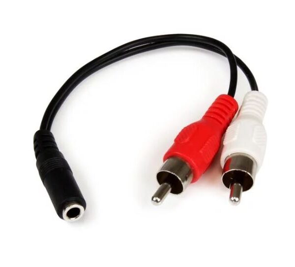 StarTech.com 6in Stereo Cable 3.5mm F to 2x RCA M