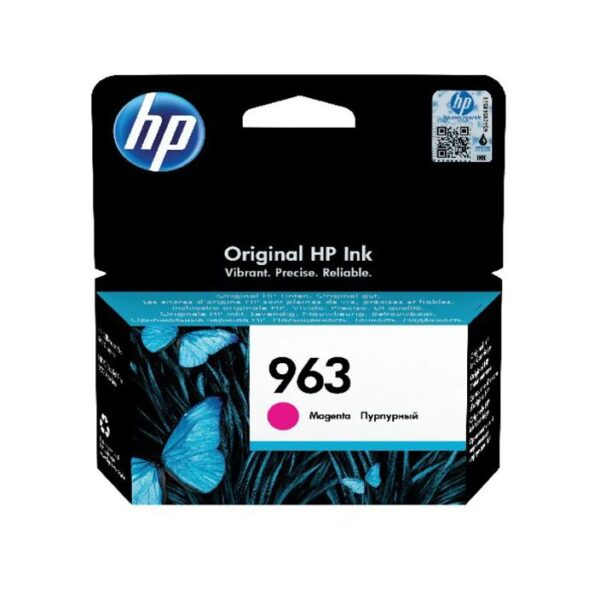 HP 963 Magenta Standard Capacity Ink Cartridge 11ml for HP OfficeJet Pro 9010/9020 series - 3JA24AE
