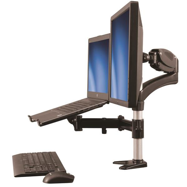 StarTech.com Single Monitor Arm with Laptop Stand