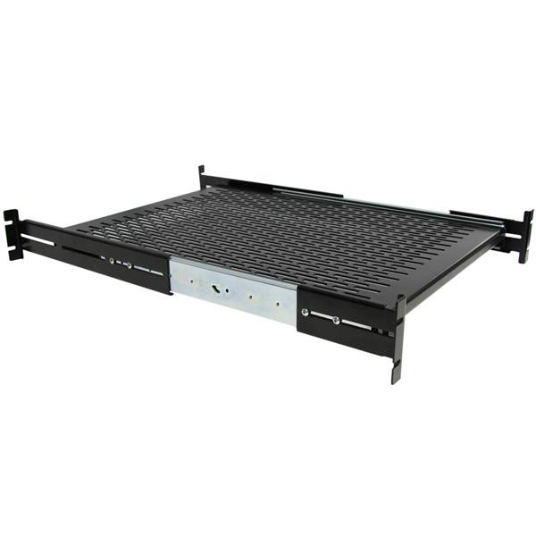 StarTech.com 19in Vented Adj Depth Sliding Rack Shelf
