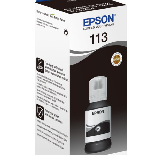 Epson 113 Black EcoTank Ink Bottle 127ml - C13T06B140