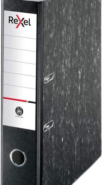 Rexel Lever Arch File Paper on Board A4 75mm Spine Width Black (Pack 10) - 2115547x10