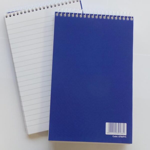ValueX 127x200mm Wirebound Card Cover Reporters Shorthand Notebook Ruled 260 Pages Blue
