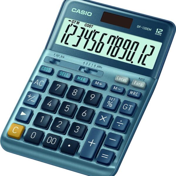 Casio DF-120EM 12 Digit Desktop Calculator Silver DF-120EM