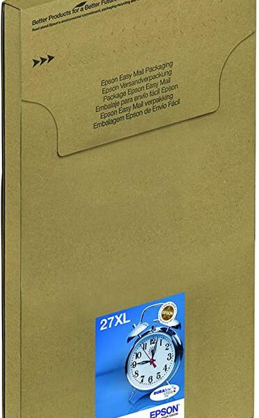 Epson 27XL Alarm Clock Cyan Magenta Yellow High Capacity Ink Cartridge Multipack 3 x 10.4ml (Pack 3) - C13T27154510