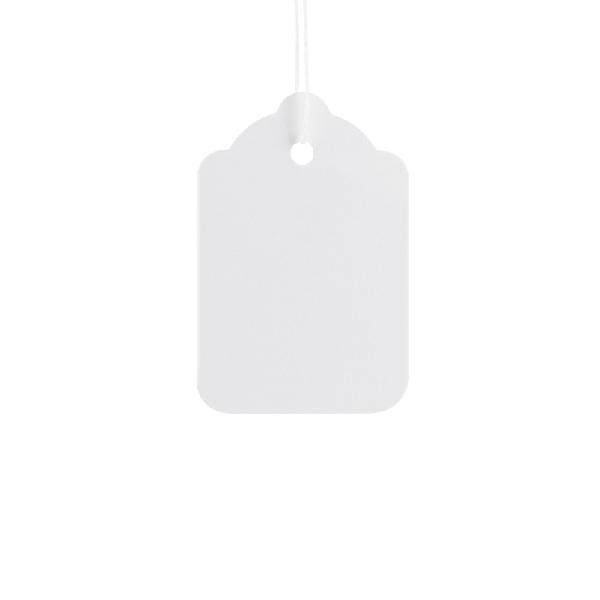 ValueX Reinforced Coloured Strung Tag 37x24mm White (Pack 1000) T257838