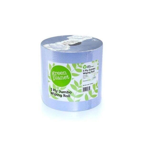Green Planet 3 Ply Jumbo Roll 175m 500 Sheets Blue 1105208