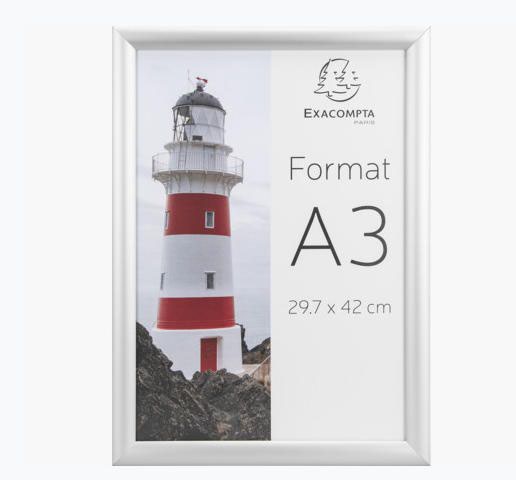 Exacompta Wall Snap Frame Poster Holder Aluminium A3 Crystal (Pack 1) - 8394358D
