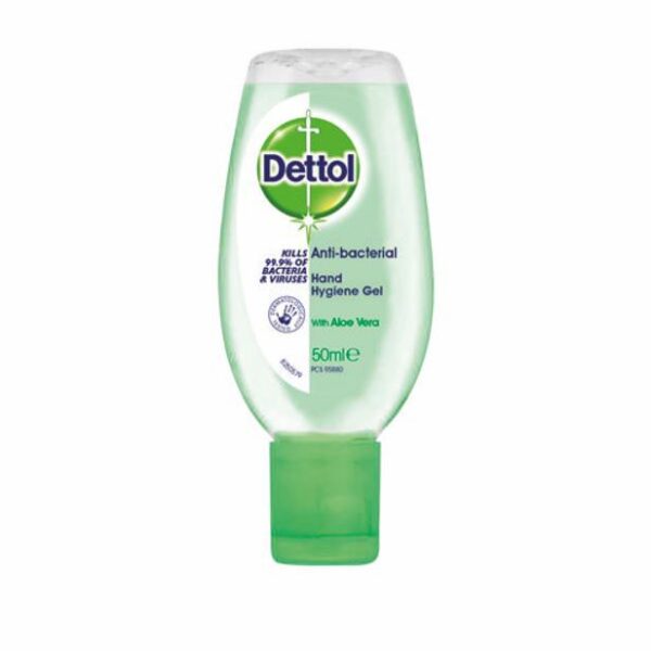 Dettol On The Go Hand Sanitiser Gel Aloe Vera 50ml - 3028667