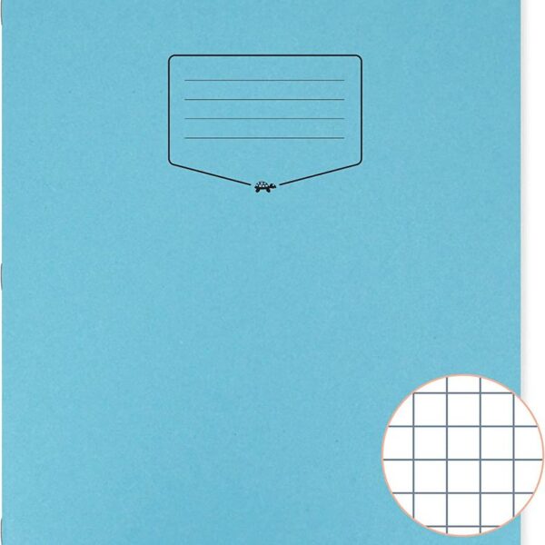 Silvine Tough Shell Exercise Book A4 7mm Squares Blue (Pack 25) EX155