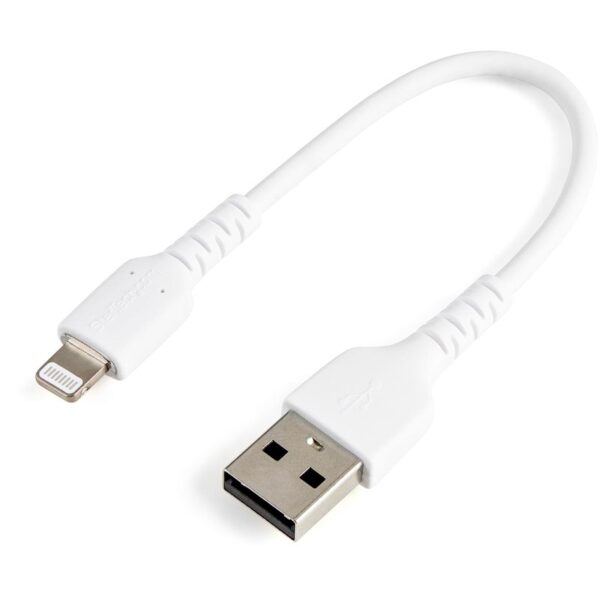 StarTech.com 15cm Durable USB A to Lightning Apple MFI Certified Cable White