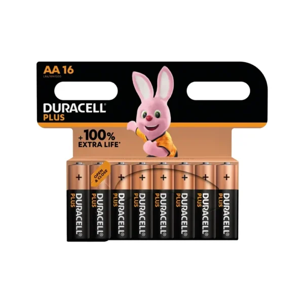 Duracell Plus AA Alkaline Battery (Pack 16) MN1500B16PLUS