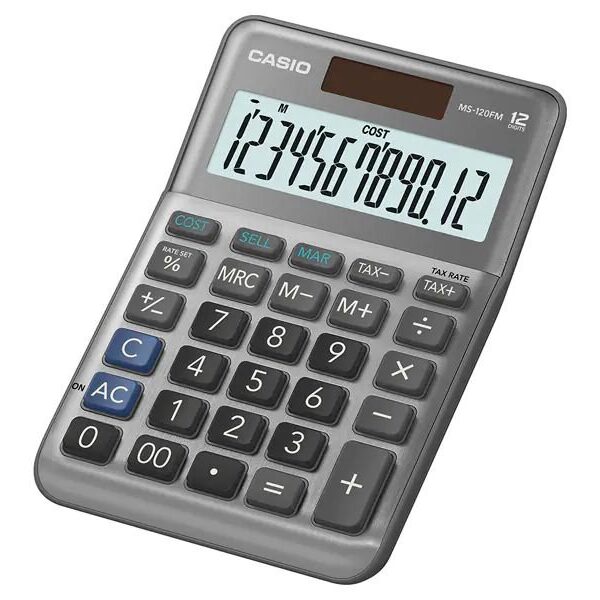 Casio MS-120FM 12 Digit Desk Calculator MS-120FM-WA-UP