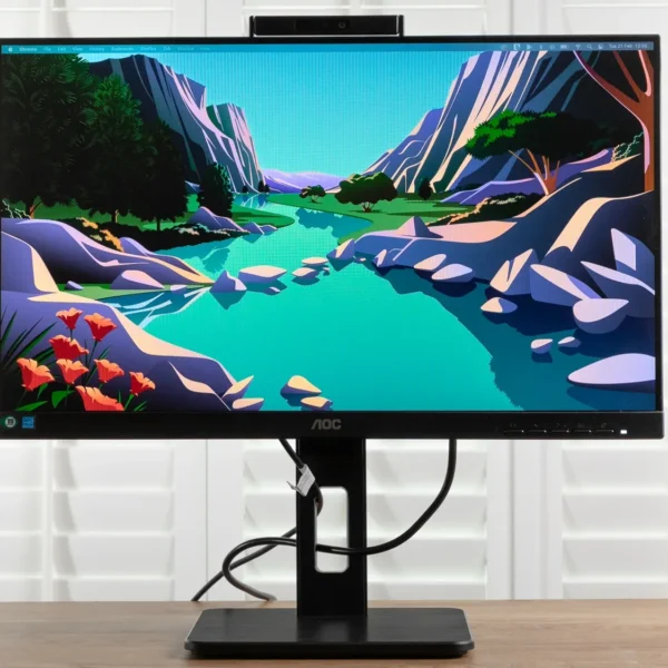 AOC 24P3CW 23.8 Inch 1920 x 1080 Pixels Full HD IPS Panel 75Hz Refresh Rate HDMI DisplayPort USB-C Built-in Webcam Monitor
