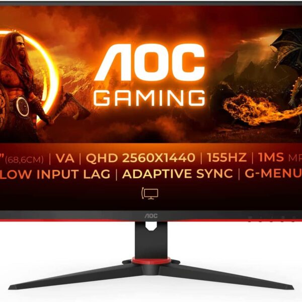 AOC G2 Q27G2E 27 Inch 2560 x 1440 Pixels Quad HD VA Panel HDMI DisplayPort Gaming Monitor